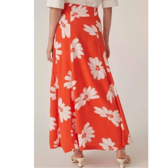 NWT Anthropologie+ Maeve plus size red floral maxi skirt / 24W - Picture 4 of 17